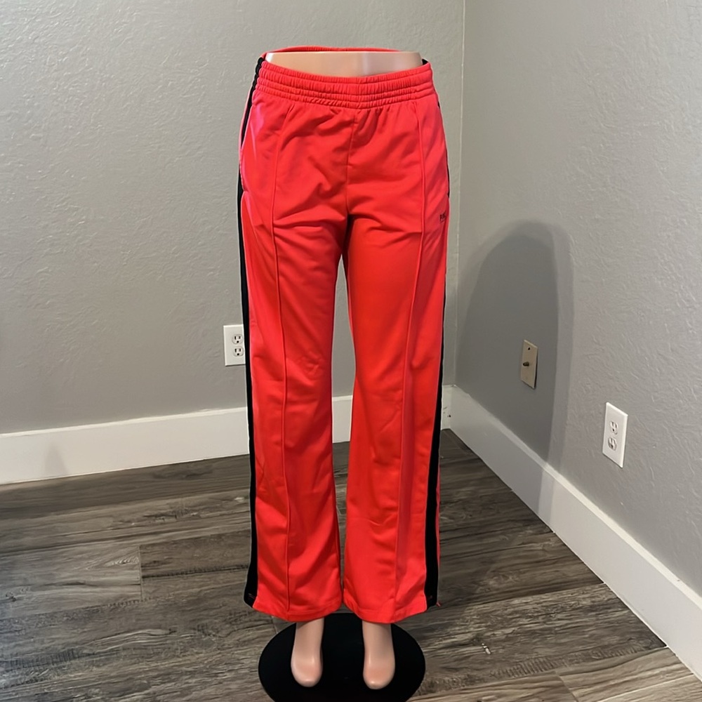 Victoria's Secret Pink Campus Boyfriend Sweatpant PINK/BLACK Womens Small #124